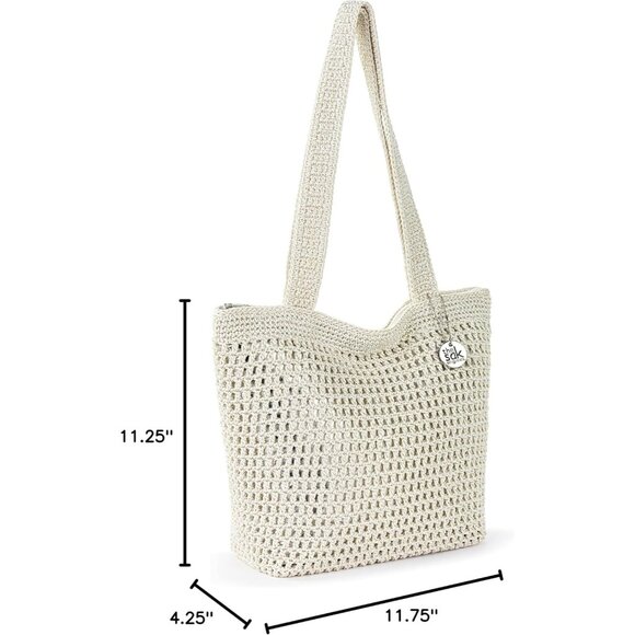 The Sak Casual Tote Bag Hand Crochet Woman's Handbag With Shoulder Straps - Picture 7 of 7